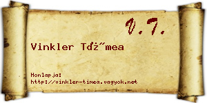 Vinkler Tímea névjegykártya