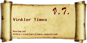Vinkler Tímea névjegykártya