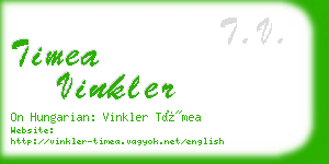 timea vinkler business card